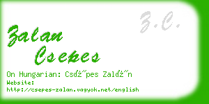 zalan csepes business card